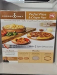 12 Copper Chef Perfect Pizza & Crisper Pan 3 Piece, Non-stick 550F Heat Resist. Fixed Price $13.99.