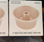 Chefmade Mini Angel Food Pan Set, 4 Inch Non-stick Champagne Gold 1-2 Day Ship. Fixed Price $5.00.