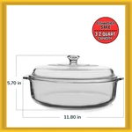 Libbey 55952 3.2-QUART Covered Clear Glass Casserole With Lid (new). Fixed Price $33.99.