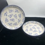 Temp-tations By Tara Floral Lace Cobalt Blue Pie Plate Ovenware 9" Round Ceramic. Fixed Price $45.04.