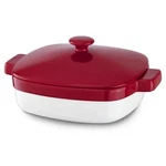 New! Kitchenaid Streamline Ceramic 2.8 Quart Casserole Bakeware Empire Red/white. Fixed Price $44.97.