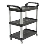 Darling Food Service Black 32 X 16-1/8 37-3/8" Shelf Cart. Fixed Price $109.50.