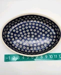 Zaklady Ceramiczne Polish Pottery America & Peacock Eyes Patterns 12X9 Baker. Fixed Price $48.00.