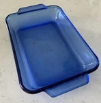 Anchor Ovenware Baking Dish 8"X 11.5" 2 Qt Cobalt Blue Excellent Condition. Fixed Price $11.50.