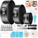144PCS Cake Set, Decorating Kit With 3 Nonstick Round Springform (. Fixed Price $30.32.