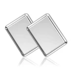 Stainless Steel Baking Sheet Set Of 2, Cookie Metal Pan Oven Tra.... Fixed Price $18.16.