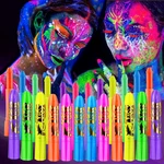 12 Pcs Glow Face & Body Paint Sticks For Halloween Festival Uv Black Light. Fixed Price $25.99.