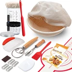 Complete Sourdough Starter Kit, Banneton Bread Proofing Basket With Glass. Fixed Price $40.43.