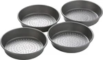 Deep Dish Pizza Pan Set Of 4 7 Inch Personal Heavy Duty Carbon Steel Perforated. Fixed Price $28.82.