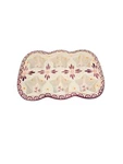 Temptations Old World Purple Hand Painted Ceramic Star Shaped 6/ Muffin Pan. Fixed Price $23.00.