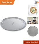 Aluminized Steel Pizza Pan 12-INCH Nonstick Oven Safe Even Heat Distribution. Fixed Price $41.98.