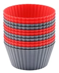 Mirenlife 12 Pack Reusable Nonstick Jumbo Round (large Size Pcs), Red,gray. Fixed Price $14.76.