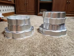 Wilton 7 Pc Petal Scalloped Flower Cake Pans Layer Lot Table Extra. Fixed Price $23.99.