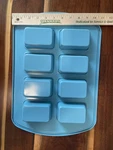 Pampered Chef Mini Loaf Pan Silver Rectangle 8-CAVITY Model 100020 Baking Tray. Fixed Price $25.99.