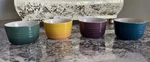 Creuset Botanique Collection Mini Ramekins Of 4 Fig Nectar Teal Artichaut. Fixed Price $54.99.