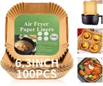 125 Pack 6.3 Inch Square Disposable Air Fryer Liners Non Stick Parchment Paper. Fixed Price $22.67.