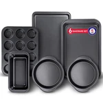 Baking Set 6 Piece Deluxe Non Stick Black Coating Inside And Out. Fixed Price $43.73.