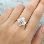 14K White Salt-pepper Diamond Gold Ring (1 Pc)-valentine Gift Jewelry. Fixed Price $13799.00.
