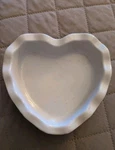 Emile Henry France Mini Baking Dish Blue Fluted Edge Heart Shaped #6149. Fixed Price $29.90.