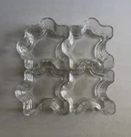 Vintage Leonardo Clear Glass Stacking Puzzle Plates/dishes Germany Set Of 4 Read. Fixed Price $58.00.