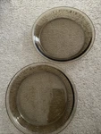 Vintage Anchor Ovenware 1060 Brown Glass Pie Plate 9 (lot Of 2). Fixed Price $14.99.