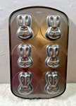 Wilton Bunny Cake Pan Easter Nonstick Mold 6 Cavity Baking Tray Rabbit Head. Fixed Price $11.52.
