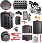 Eatex Nonstick Bakeware Sets With Baking Pans Set, 39 Piece Pan,. Fixed Price $67.60.