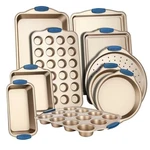 Nutrichef 10PCS Deluxe Nonstick Gold Coating Inside Kitchen Oven Baking Pans. Fixed Price $73.99.