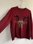 Alex Stevens Christmas Sweater Men's Unisex Xl Reindeer Holiday Lights. Fixed Price $26.00.