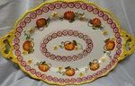 Temptations 17" Oval Fall Turkey Platter Pumpkin W/ Handles Good Quality. Fixed Price $35.00.