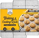 Checkered Chef Cooling Rack For Cooking And Baking - 11.75" X 17", Silver. Fixed Price $47.08.