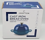 New Crofton Cast Iron Bread Oven 9" Blue Enamel Gas/electric/induction/halogen. Fixed Price $59.99.