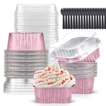 Findful Mini Pans With Lids (10OZ,40 Pack) Aluminum Foil Square Cupcake .... Fixed Price $23.38.