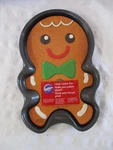 New Wilton Ginger Bread Boy Man Giant Cookie Pan Non-stick 11" Tall. Fixed Price $9.99.