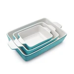 Bakeware Set, Krokori Rectangular Baking Pan Ceramic Glaze Dish For Co.... Fixed Price $74.66.