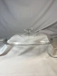 Pyrex 1/2 Oval Glass Replacement Lid Cover 3 Qt. Casserole Dish (2). Fixed Price $12.65.