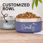 Personalized Dog Bowl Stainless Steel Custom Engraved Name Non-slip Food Dish. Fixed Price $30.00.