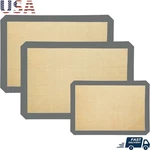 Silicone Baking Mats Non-stick Reusable Eco-friendly Kitchen Sheets Set New. Fixed Price $20.50.