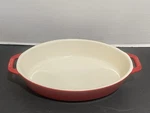 Staub 29 Cm / 11" 8" Oval Ceramic Baking Dish Cherry Red New No Box. Fixed Price $19.99.