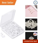 300 Clear Silicone Earring Backs With Handy Case - Perfect For Jewelry Lovers. Fixed Price $9.95.