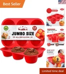 Silicone Texas Muffin Set- 6 Jumbo Cupcake Pan, Non-stick, J.... Fixed Price $38.28.