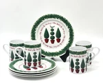 Department 56 The Holly & Ivy Plates Cups Set Of Dept 8" Salad Dish 4" Mug. Fixed Price $39.99.