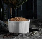 Pillivuyt, French Pleated Small 5.5" Porcelain Souffle Dish, Cups, 3.5" Deep. Fixed Price $57.00.
