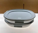 Rubbermaid 4PC 1.5 Qt Baking Dish Set + Lids White Glass Bakeware.. Fixed Price $27.99.