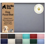 Gorilla Grip 100% Waterproof Raised Edge Bpa Free Silicone Pet Feeding Mat, Dog. Fixed Price $12.75.