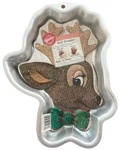 2000 Vtg Wilton Cake Pan Rudy Reindeer Baking Christmas Party Hardy Instructions. Fixed Price $10.00.