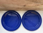 Emile Henry France 2X Blue Potier Dinner Plates 11 28CM Stoneware Provincale. Fixed Price $59.99.