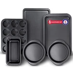 Baking Set 6 Piece Deluxe Non Stick Black Coating Inside And Outside Ca.... Fixed Price $34.33.