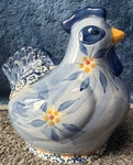 Temp-tations Old World Blue Ceramic Rooster Ovenware Sugar Bowl By Tara Bakeware. Fixed Price $28.00.