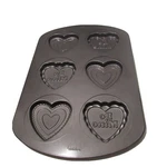 Cookie Pan, 6-CAVITY, Heart Shaped, Non-stick, Even Baking, Rn: 2105-0753. Fixed Price $12.99.